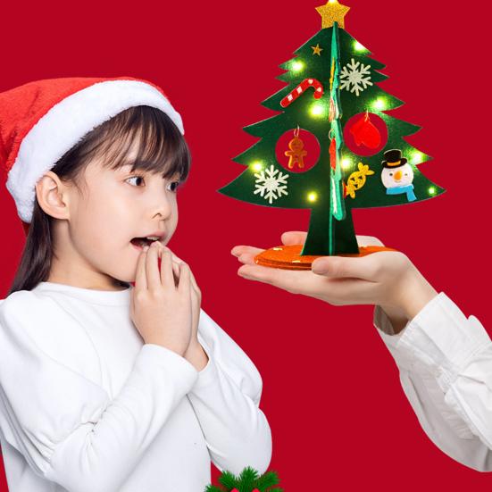 1 набор мини-елочных игрушек из фетра с красочными гирляндами своими руками