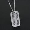 Movie X-Men Wolverine Military Card Necklace Pendant Fashion Superhero Logan Howlett Cosplay Periphery Necklaces