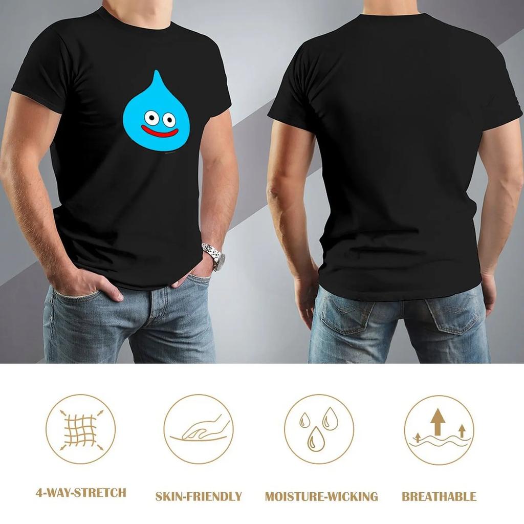 Dragon Quest Slime T-Shirt Man T Shirt Graphic T Shirts Cotton Graphic Tees Plain Black T Shirts Men