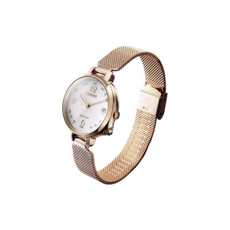 Citizen Серия Eco-Drive 50м Водонепроницаемость Глубина Солнечный Кварц Стальной Ремешок Женские Часы Белый Циферблат EE4032-80A