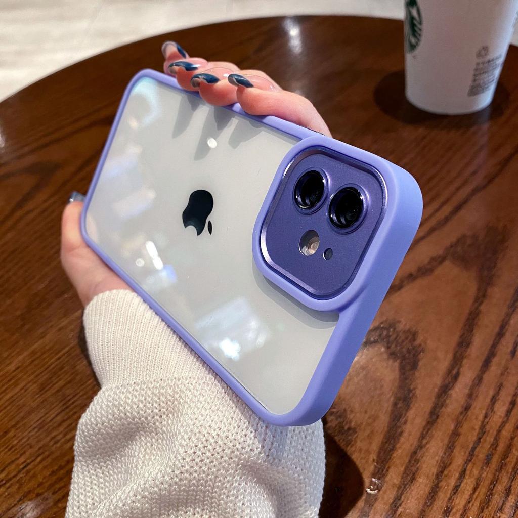 Подходит для Apple 14Pro Темно-фиолетовый Чехол для мобильного телефона Iphone13 Противоударный Золотой щит Высококлассный 15 Защитный чехол с мелкими отверстиями