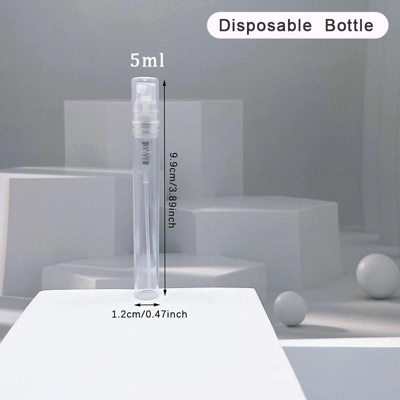 Прозрачный мини-стеклянный флакон для духов, пустая косметическая бутылка, пробирка для образца, тонкие стеклянные флаконы 2 мл, 3 мл, 5 мл, 10 мл