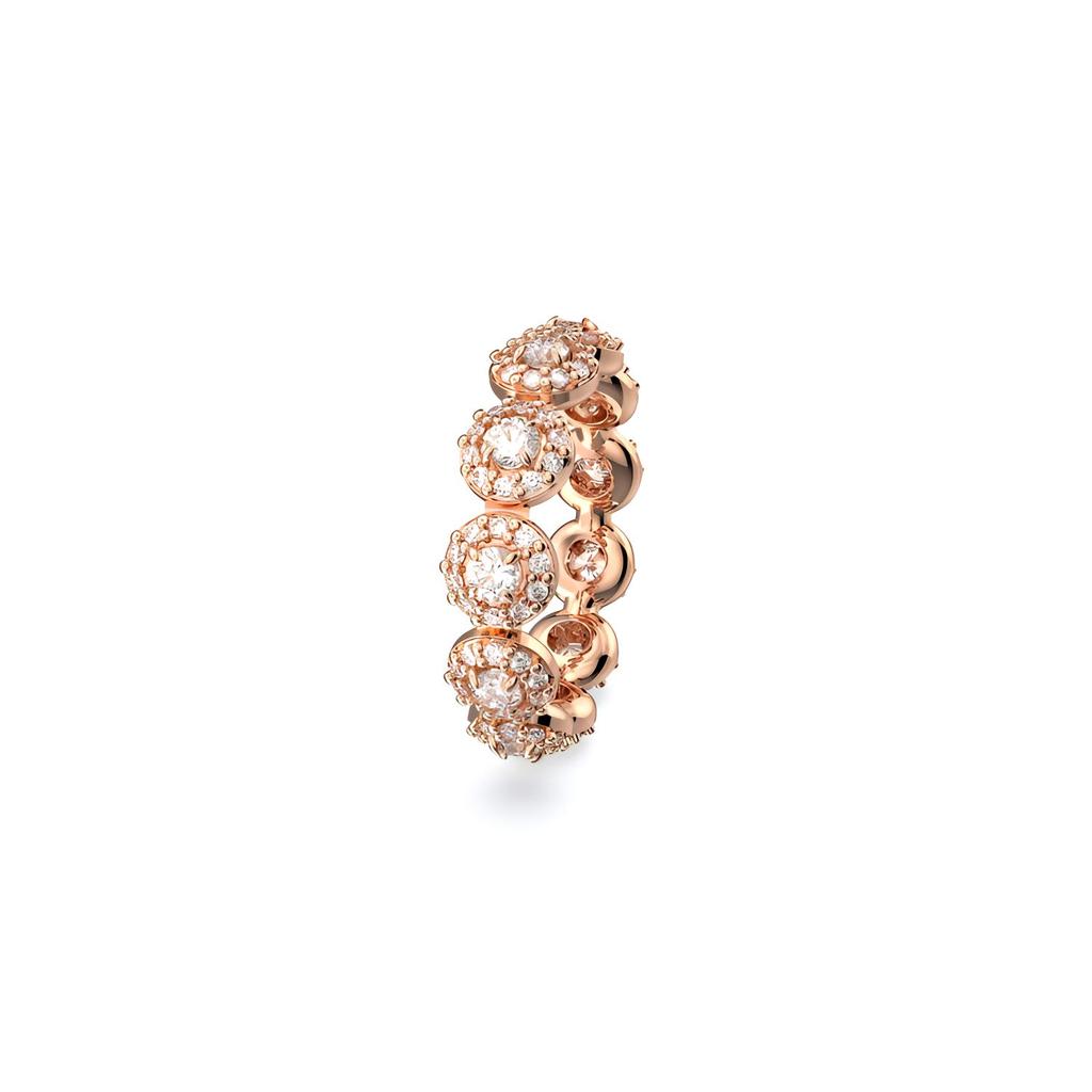 Swarovski Ангельское кольцо с круглым бриллиантом из розового золота для женщин 5636274