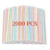 100-3000PCS Colorful Drinking Kunststof Straw Milk Tea Bar Party Rietjes Drinking Wedding Kitchen Beverage Straws Wholesale