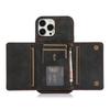 For iPhone 16 Pro Phone Case Tri-Fold Wallet Kickstand PU Leather+TPU Back Cover