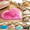 Пушистые плюшевые ковры, лохматый напольный коврик, подушка, ковер в форме сердца, домашний декор