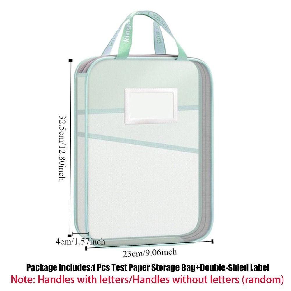 Утолщенная сетчатая сумка на молнии Многофункциональная сумка-папка для хранения контрольной бумаги Сумка для студентов