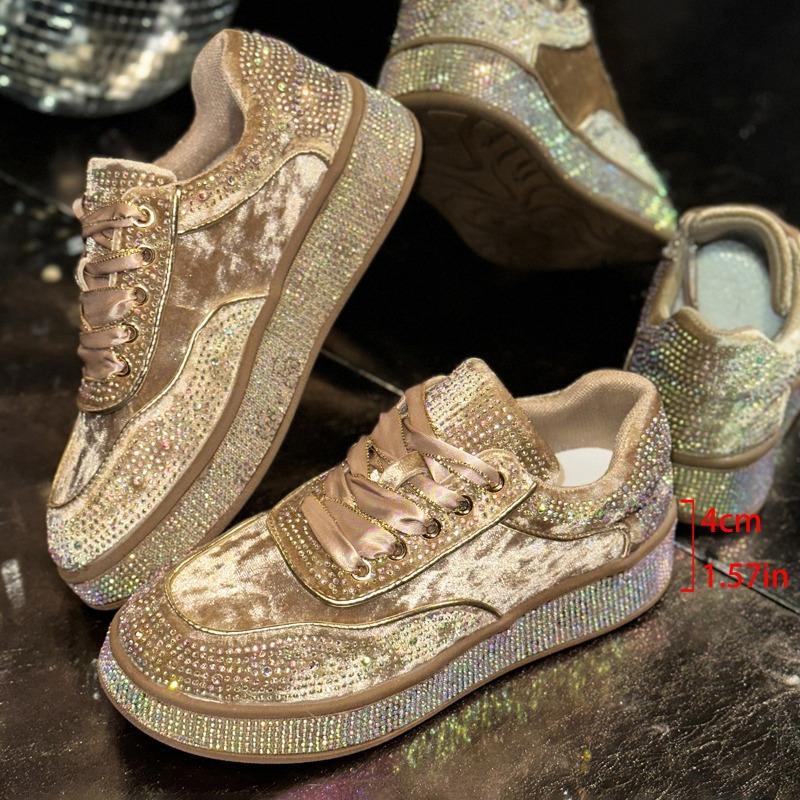 New Versatile Plus-size Women's Casual Shoes with Rhinestones