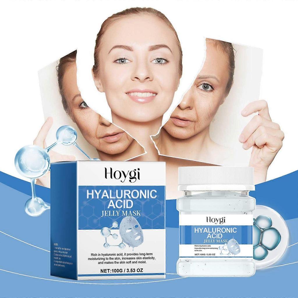 Hoygi Hyaluronic Acid Moisturizing Mask Powder Hydrates, Moisturizes, And Brightens Skin - Cream-Type Mask For Radiant And Moisturized Care