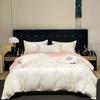 Washed Ice Silk Embroidered Snow Lotus Tencel Four-piece Set Cool Quilt Cover Bed Sheet