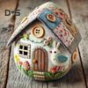 Patchwork Egg House Kit DIY Patchwork Felt Egg House Craft Kit Easter Decor Embroidered Felt Easter Egg Kit for Easter Basket Fillers