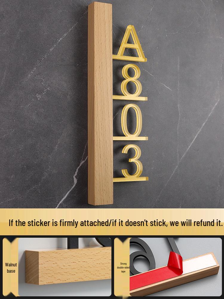 Светящаяся персонализированная наклейка с номером дома для входной двери