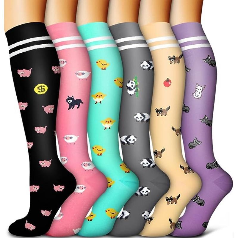 Calf Socks Women's Summer High Elastic Stockings Compression Socks Shaping Leg Socks European and American Sports Pressure Socks