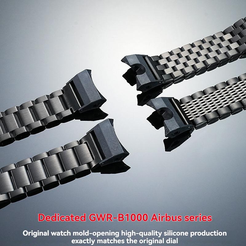 Высококачественный ремешок для часов из нержавеющей стали для Casio Air Dominator GWR-B1000 GWRB1000 | Мужской металлический сменный ремешок-браслет