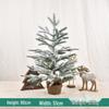 Mini Pine Cone Flocked Christmas Tree Desktop Ornament