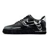 Nike Кроссовки Air Force 1 с покрытием, противоскользящие и износостойкие, низкие, для скейтбординга, женские, черные с белым, DD8959-001(Команда285-)