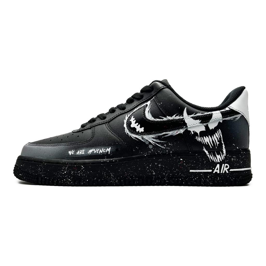 Nike Кроссовки Air Force 1 с покрытием, противоскользящие и износостойкие, низкие, для скейтбординга, женские, черные с белым, DD8959-001(Команда285-)