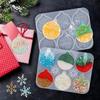 Рождественская смола силиконовая форма круглый орнамент с буквами снежинки для эпоксидной смолы DIY подвеска на елку домашний декор поделки изготовление подарков