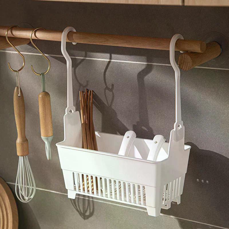 Корзина для хранения с подвесным крючком Бытовой органайзер для принадлежностей для душа для дома, кухни, ванной комнаты, туалета Многофункциональный контейнер