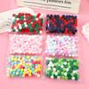 100 Pcs/Lot Macaron Pompom Fluffy Ball 10Mm Coloful Plush Ball Handmade Craft Diy Decor Toy Hairband Material Accessories