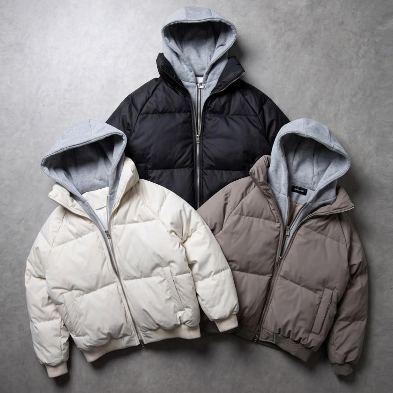 Womens Puffer Jacket With Hood Winter Thick Warm Oversized Cotton Coat Short Length Casual Style