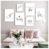 Geometric Line Drawing Picture Home Decoration Nordic Canvas Painting Wall Art Figures Family Love Poster