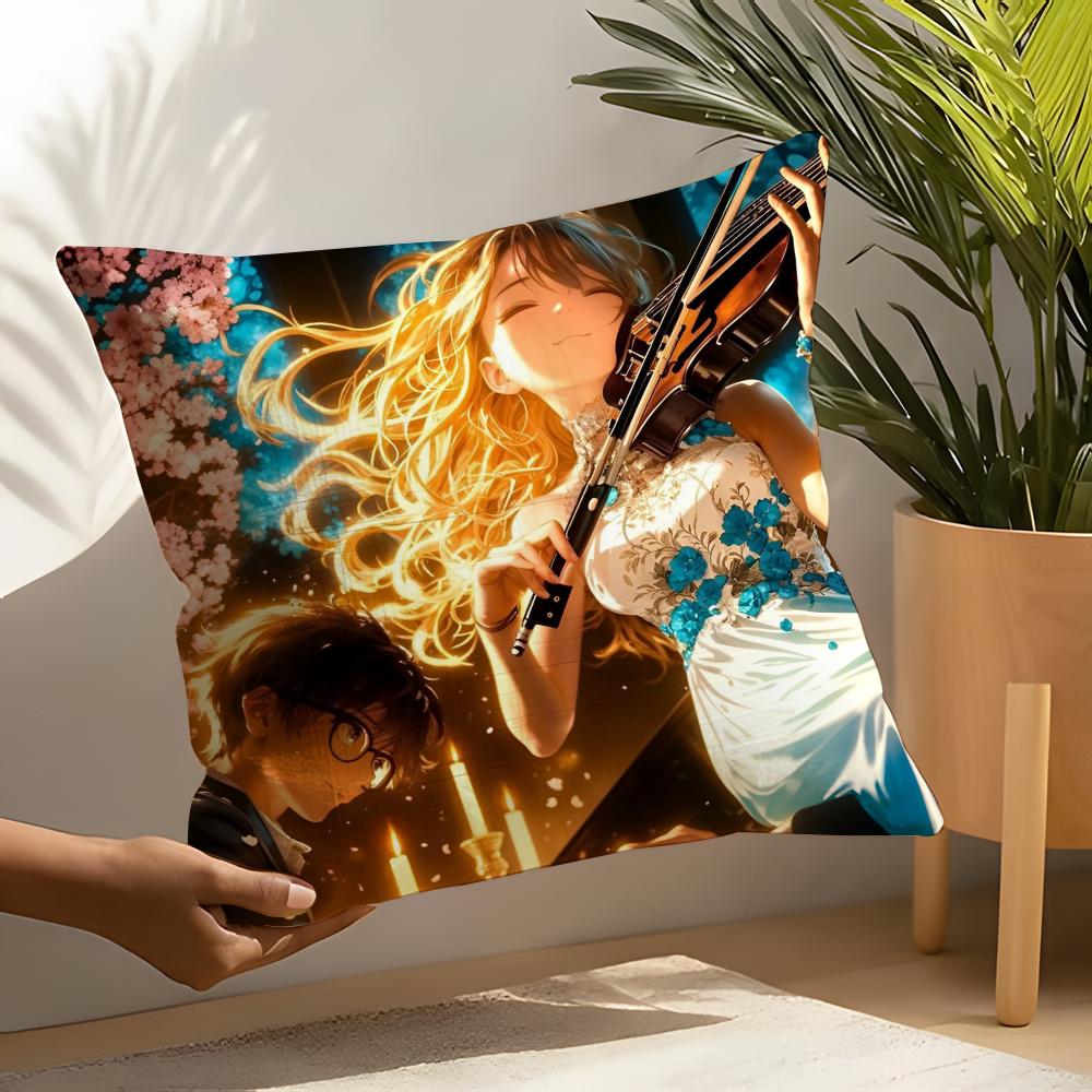 Your Lie In April Pillow Case Linen Cushion Covers For Decorative Sofa Home Pillows Case Car Chair Pillows Cases