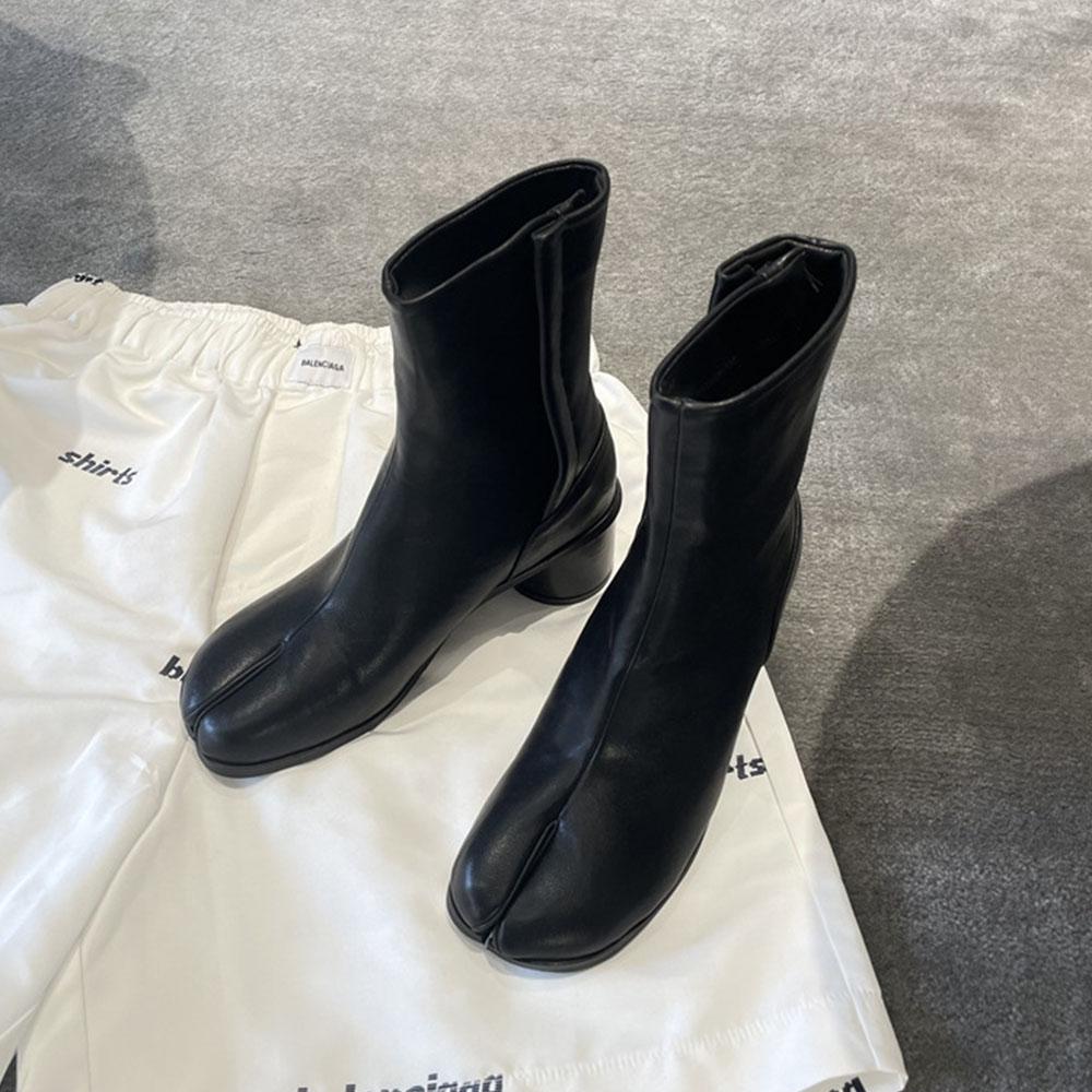 Ботинки челси с раздельным носком для женщин, абсолютно новые, осенне-зимние, современные женские ботильоны на низком каблуке, женская обувь