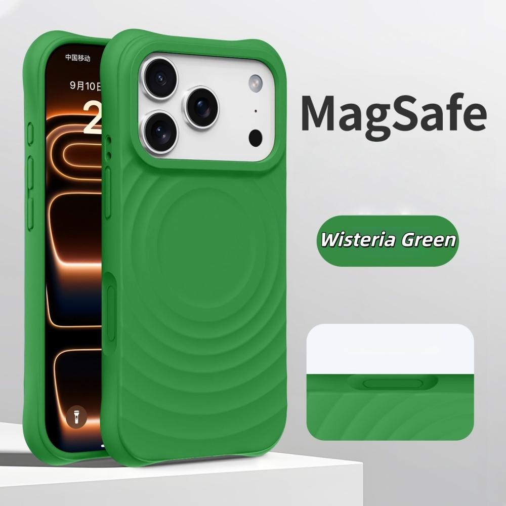 Магнитный Чехол Для Телефона Для iPhone 17Pro Air 16 15 14 17 Pro Max Чехол Для Magsafe Беспроводной Зарядки Силиконовый Мягкий Чехол Волна