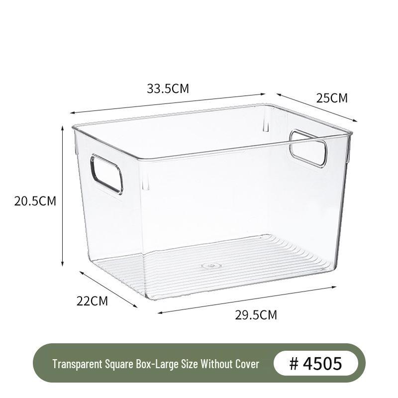 Transparent Kitchen Cabinet Organizer and Under-Sink Storage Box for Snacks and Sundries