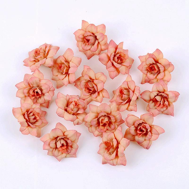 20PCs Rose Artificial Flowers Head Silk Fake Flowers Wedding Party Home Living Room Dining Table Garden Decorations DIY Crafts