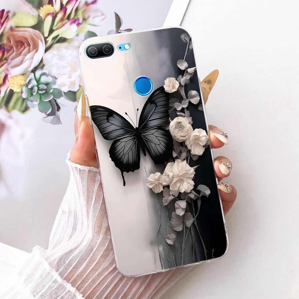 Transparent For Honor 9Lite LLD-L11 LLD-L21 Casing For Honor 9 Lite Case Cover Luxury Fashion Butterfly Funny Cute Painted