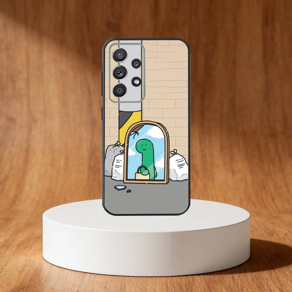 JOGUMAN Studio Dinosaur Cut Phone Case For Samsung S25,S24,S21,S22,S23,S30,Ultra,S20,Plus,Fe,Note,10,9,5G Black Cover