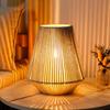 JHY DESIGN 20cm Woven Fabric Table Lamp, Stylish Ambient Lighting, Bedside Lamp with 6-Hour Timer, Perfect for Weddings, Birthdays, Housewarmings,