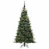 Artificial Foldable Christmas Tree Green 180 cm PE and PVC