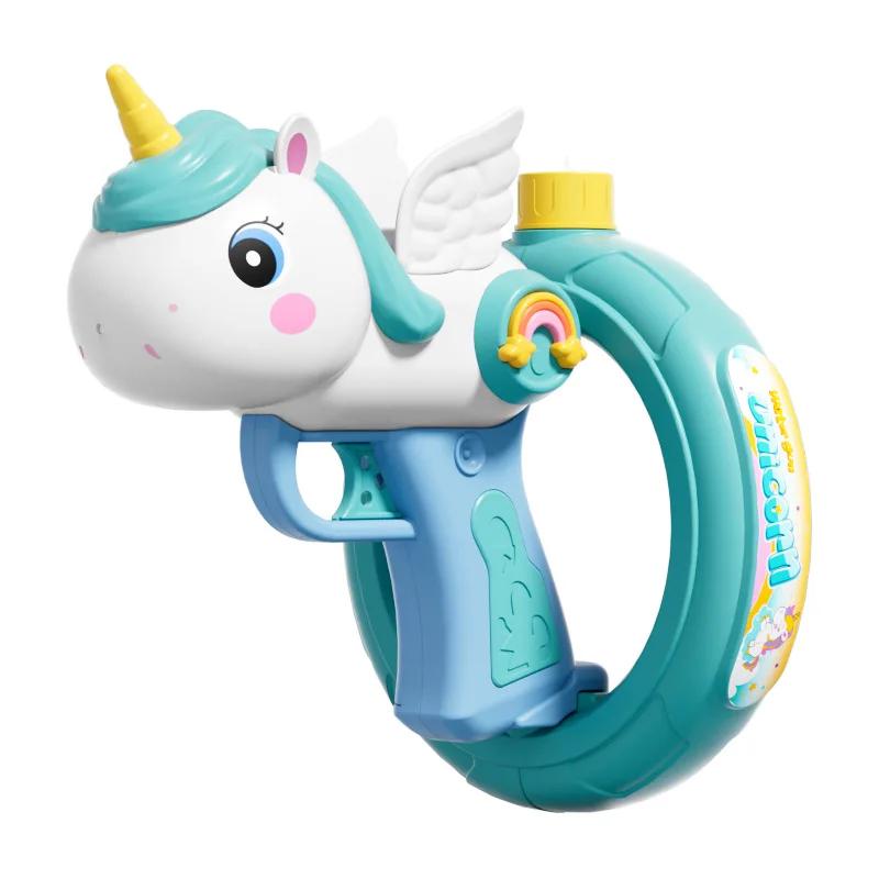 Unicorn Electric Water Gun Continuous Firing Squirt Gun Large Capacity Long Range Shooting Watergun Summer Beach Outdoor Toy