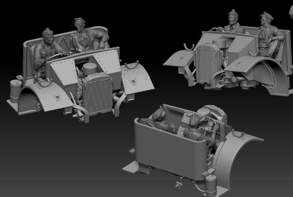 Thunder Model 1/35 British Ford F-30 Truck Long Range Desert Group (LRDG) + 2 Figures (Special Edition) Plastic Model Kit TB35305