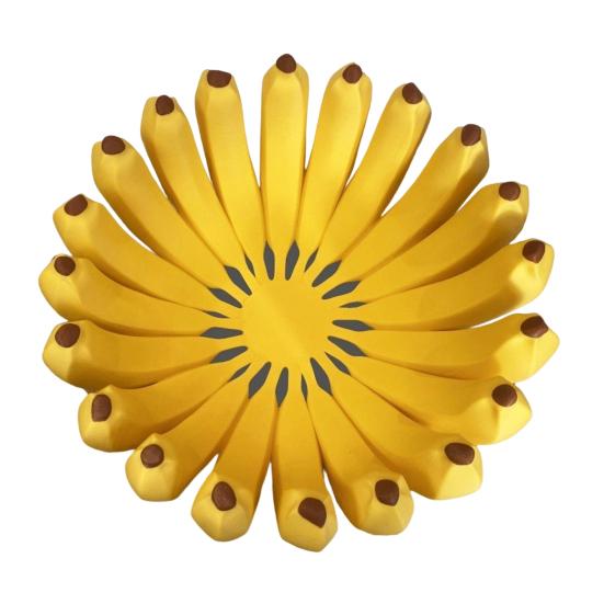 xiaobudian 3D Printed Banana Fruit Bowl, Large Capacity Tray Holder, Decorative Shape Food Serving Plate for Kitchen, Dining Table