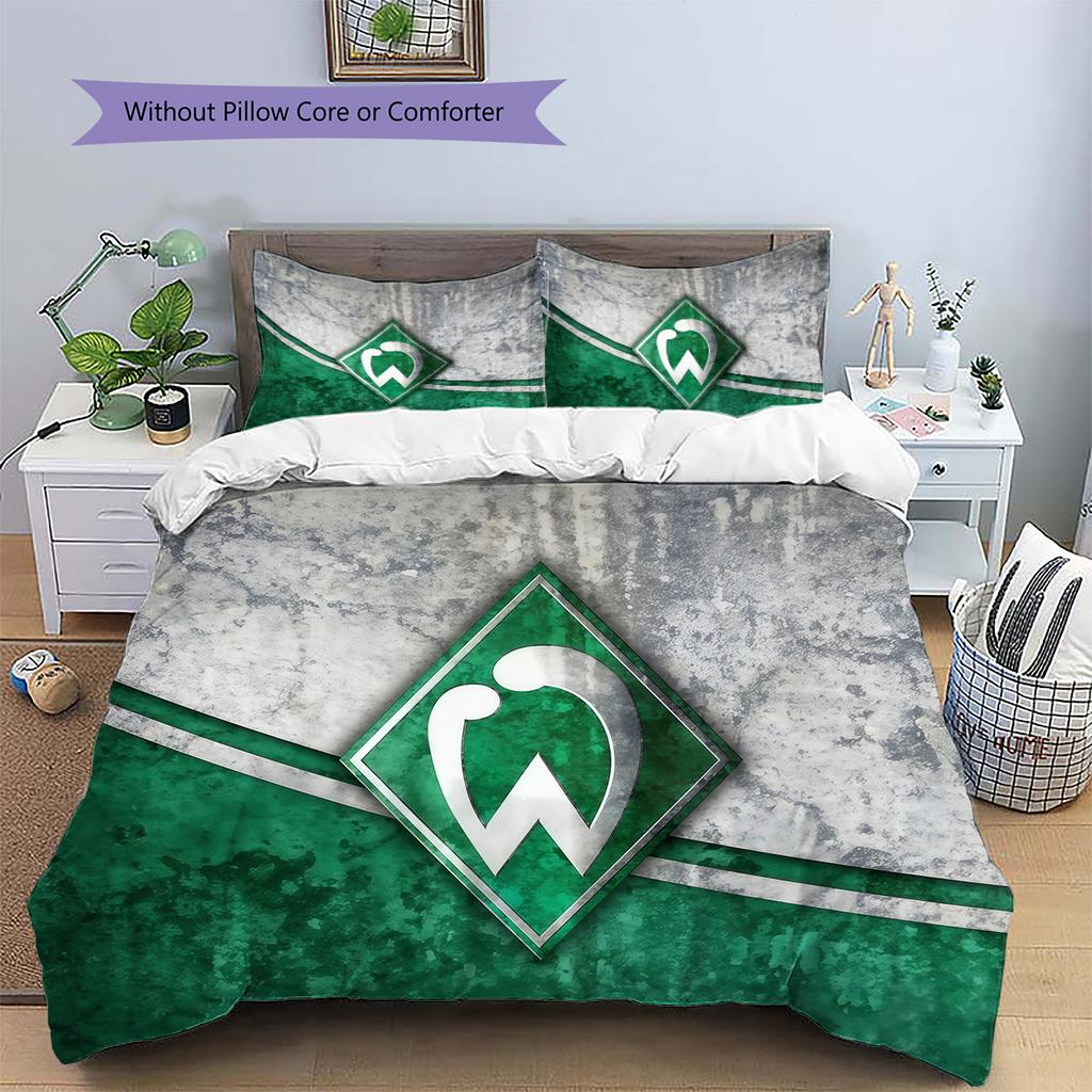 Sportverein Werder Bremen Pattern Bedding Quilt Set Home Decoration Gift (1 * duvet cover + 2 * pillowcase without core)