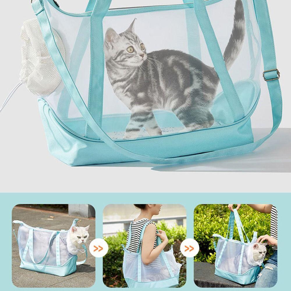 Ультралегкая сетчатая переноска для кошек, большое пространство, сумка-переноска для кошек, удобные рюкзаки для путешествий с животными, собака