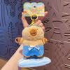 Cute Plush Capybara Keychain Island Style Car Keyring Fashion Capybara Dolls Pendant  Key Decor