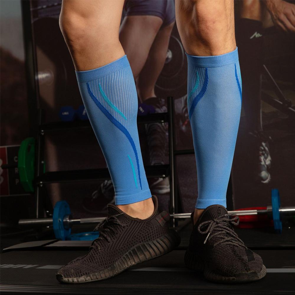1 Pair Calf Compression Sleeve Men and Women 20-30 MmHg Shin Splint Compression Sleeve Socks for Varicose Veins Calf Sleeve Gym 1