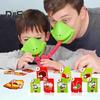 2/4 Sets Sticking-Out Tongue Frog Face Guard Toy Licking Animal Chameleon Lizard Tongue Game 2/4 Players Board Game Toddler Boys Girls Gift