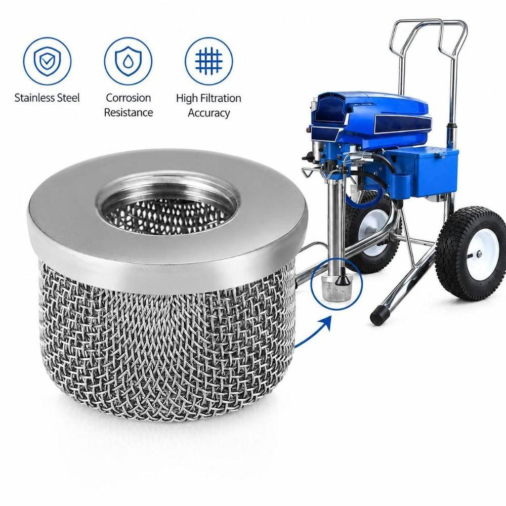 Silver Paint Sprayer Filter Cylindrical Shape Airless Sprayer Filter Coating Filtration