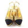 Very Good CHANEL pumps gold Women 36.5 G37586 Used