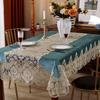 Light Luxury Style Embroidered Tablecloth Home Hotel Dining Table Decor Table Cover Rectangular Lace Table Cloth Wedding Decor