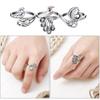 Adjustable Knitting Loop Crochet Loop Rings with Stiching Marker Open Finger Holder Rings for Faster Knitting Yarn Guide