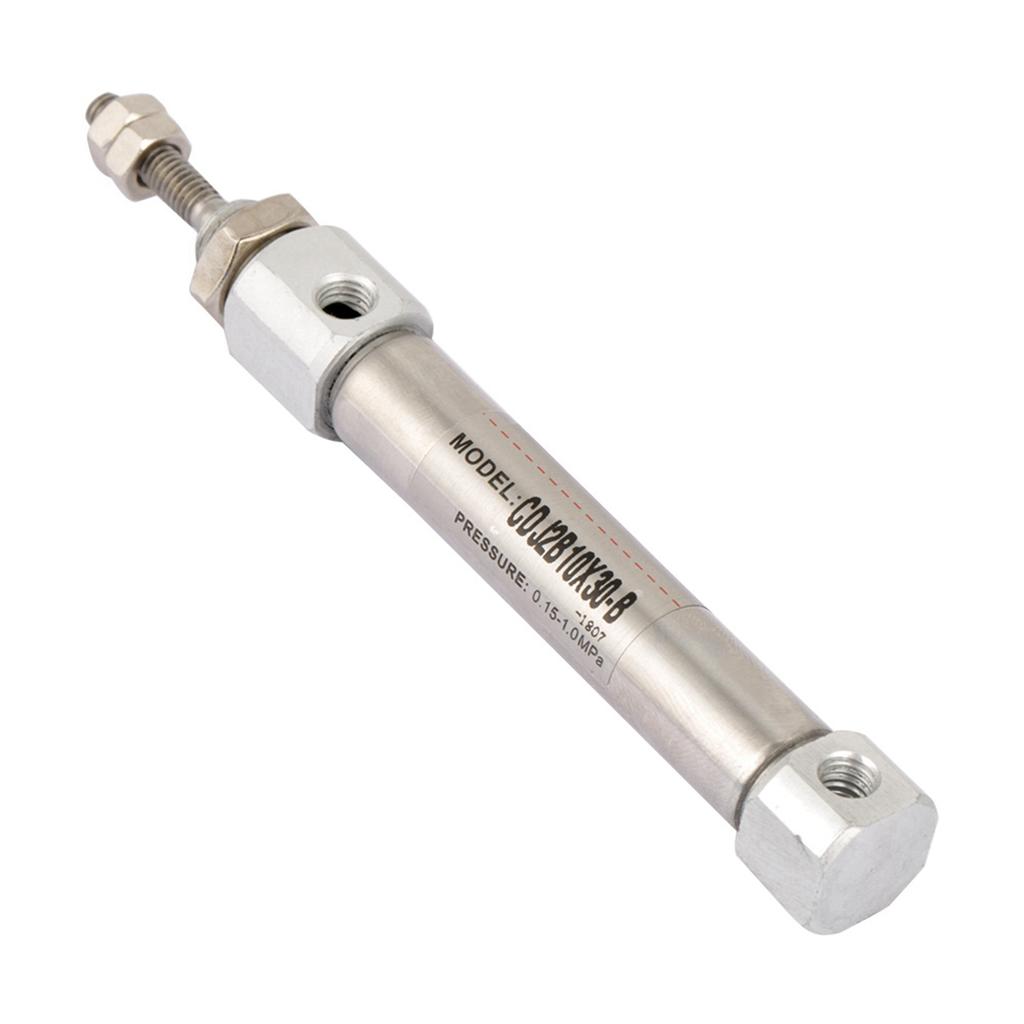 Pneumatic Cylinder 10mm Diameter 30mm Stroke Double acting Stainless Steel Cylinder, for Quiet and Clean