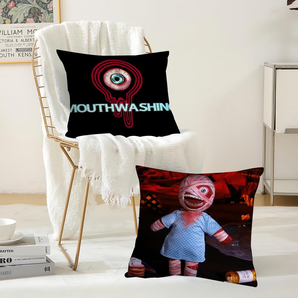Hot Horror Game Mmouthwashing Pillow Case Suitable For Bedrooms Living Rooms Cars Home Decoration