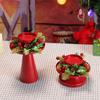 2Pcs/Set Christmas Wreath Candle Holder Vintage Iron Art Candlestick Christmas Wedding Party Tealight Candle Stand Dining Table Centerpiece Ornament